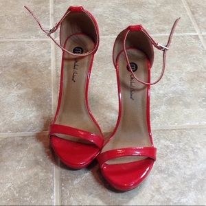 Red Heeled Sandals - Size 7
